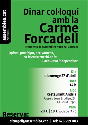 ANC - Cartell del dinar amb Carme Forcadell