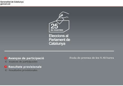 Eleccions 25N - Web Parlament