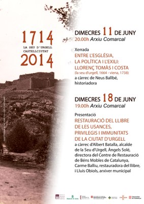 Tricentenari - Xerrades a l'Arxiu Comarcal