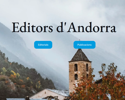 Pàgina principal de la web de l'Associació d'Editors d'Andorra