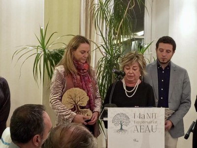 Homenatge de l'AEAU a Jordi Grau durant la Nit de l'Empresariat (Foto: AEAU)