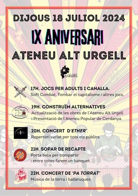 9è aniversari de l'Ateneu Alt Urgell