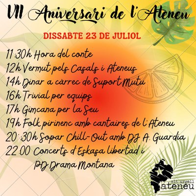 7è aniversari de l'Ateneu Alt Urgell