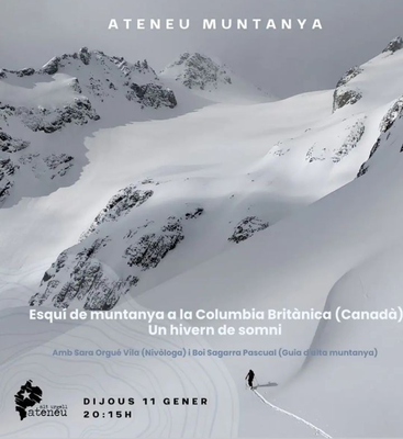 Conferència 'Esquí de muntanya a la Columbia Britànica. Un hivern de somni'