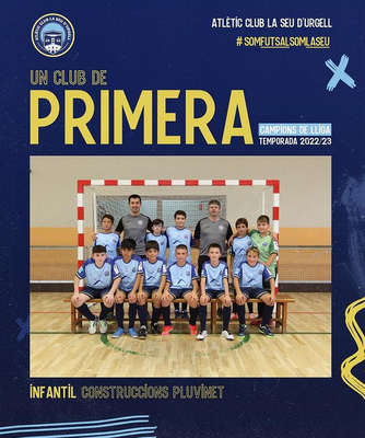 L'Atlètic La Seu Construccions Pluvinet, campió de la lligueta d'ascens a Primera Catalana Infantil (Foto: Pere Pintat)
