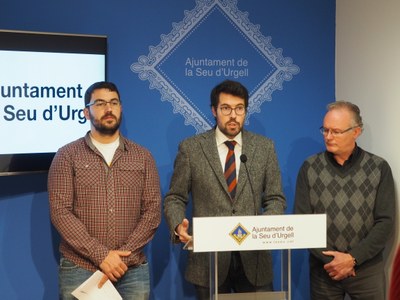 Roda de premsa de l'Ajuntament de la Seu