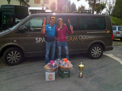 Laura Orgué i Imanol Rojo - Grand Prix Sportful de rollerski a Itàlia 