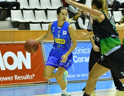 Laura Peña, en un partit contra el Joventut a la seva última temporada al Cadí La Seu (Foto: FCBQ)