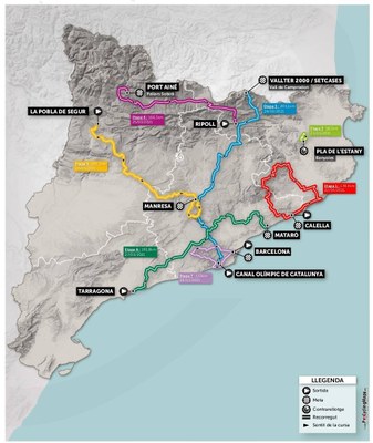 Recorregut de la Volta Ciclista a Catalunya 2021 (www.voltacatalunya.cat)