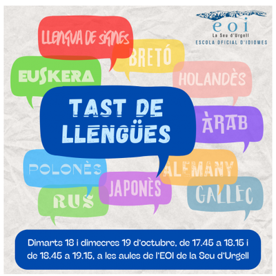 Tast de Llengües a l'EOI de la Seu