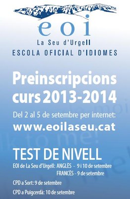 EOI - Cartell preinscripcions
