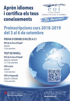 Preinscripcions de l'EOI