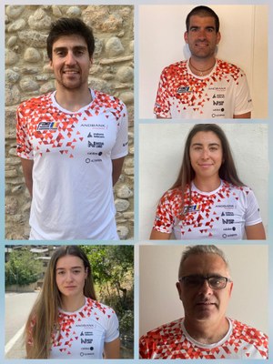 Fondistes i cos tècnic de l'equip d'esquí nòrdic 2023-2024 d'Andorra (FAE)