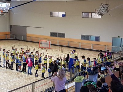 Comiat de l'Hoquei Cadí juvenil 2018-2019 davant l'afició (CHPA Cadí)
