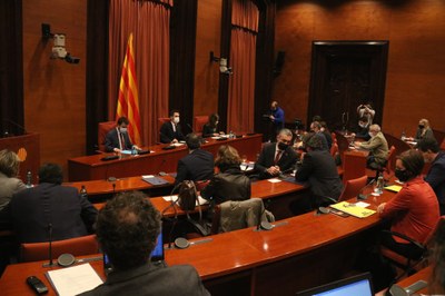 Reunió de la taula de partits del Parlament, aquest divendres (Foto: ACN)