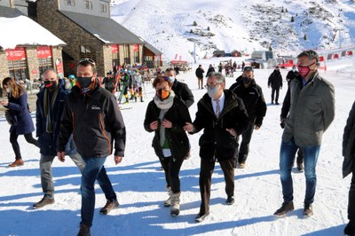 Ramon Tremosa, aquest dijous, a l'estació de Boí Taüll (Foto: ACN)