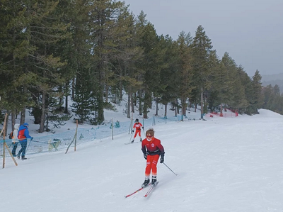 Un grup de fondistes a l'estació d'Aransa, aquest cap de setmana (Foto: Aransa)