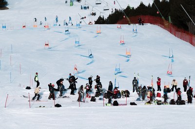 La pista Avet de Soldeu, a punt per a la prova de Copa del Món FIS femenina d'esquí alpí (Foto: Grandvalira)