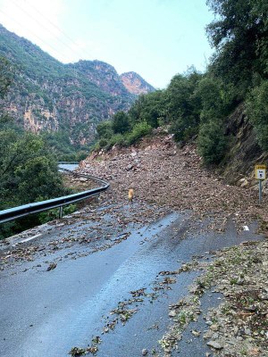 Despreniment  a la carretera LV-5134, de Noves de Segre als Castells 