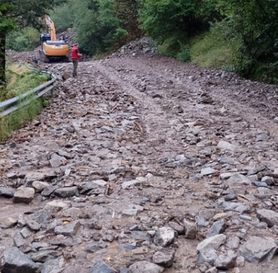 Esllavissada a Os de Civís (Foto: Mobilitat Andorra)