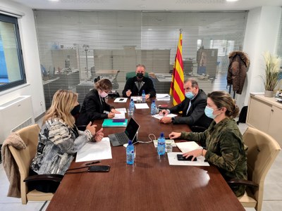 Reunió mantinguda per les presidències de l'Alt Pirineu i sindicatura d'Aran a Sort (Foto: ACN)