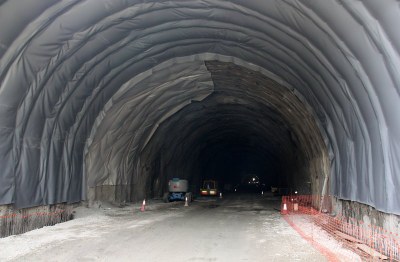 Obres del túnel de Tresponts (Foto d'arxiu)