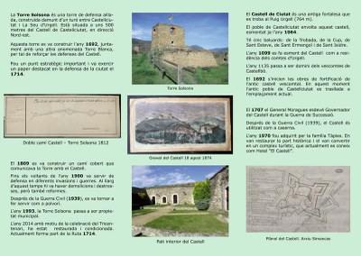 Díptic sobre la Torre Solsona i el Castell de Ciutat 