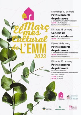 Mes de març cultural a l'EMM de la Seu d'Urgell
