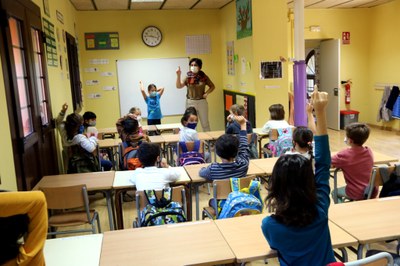 Una de les aules de l'Escola Ruda de Salardú (Foto: ACN)