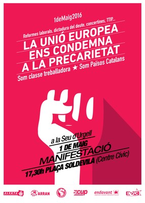 Cartell de la mobilització del Primer de Maig