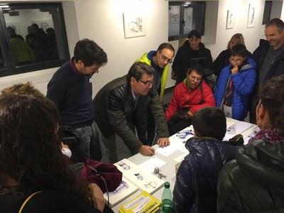 Jordi Magrià, a la inauguració de l'exposició 'El procés a punta de Bic' a la Seu