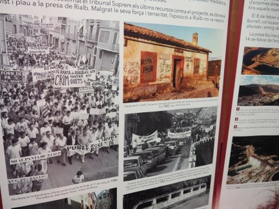 Imatges de les protestes contra la construcció del pantà de Rialb, a la dècada de 1990