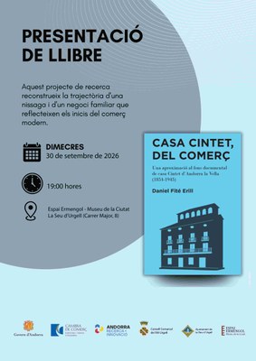L'historiador Daniel Fité presenta a la Seu d'Urgell un llibre sobre la casa Cintet d'Andorra la Vella 