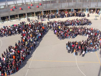 Mosaic humà pel 75è Aniversari de l'IES Joan Brudieu