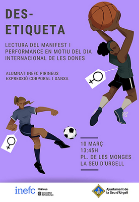 Acte de l'INEFC Pirineus en el marc del 8-M