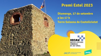 Acte de lliurament del Premi Estel 2023 a l'Institut d'Estudis Comarcals de l'Alt Urgell