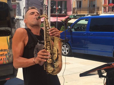Llibert Fortuny, en un concert l'estiu passat a Puigcerdà (Foto: AUCer)