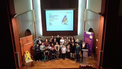 Premiats en el Premi Sambori 2019 de la demarcació Pirineus (Foto: Òmnium Cultural Alt Urgell)