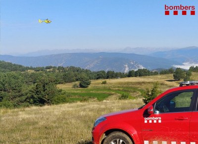 Operatiu de recerca a Fígols i Alinyà (Foto: Bombers de la Generalitat)