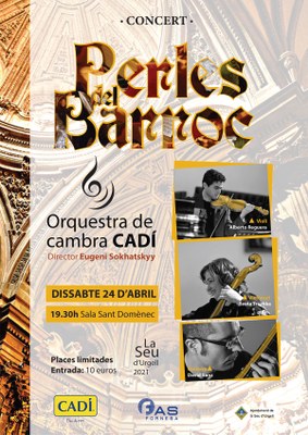 Cartell del concert de l'Orquestra de Cambra Cadí