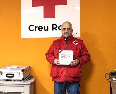 Ramon Escuder ha estat guardonat a la segona edició dels Premis de Voluntariat de Creu Roja Catalunya (Foto: Creu Roja Catalunya)