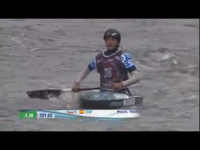 Miquel Travé, a la semifinal dels Mundials 2017 (ICF TV)