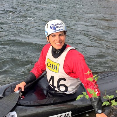 Maialen Chourraut, en un entrenament al Parc Olímpic del Segre (Foto: arxiu)