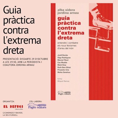 Presentació a la Seu del llibre 'Guia pràctica contra l'extrema dreta', aquest dissabte