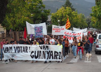 Manifestació a la Seu per commemorar el primer aniversari de l'1-O
