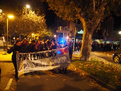 Manifestació del col·lectiu Dones Feministes de l'Alt Urgell