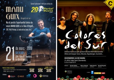 Concerts de Manu Guix i d'Euskal Barrokensemble a la Seu