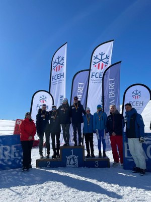 Podi U-16 al Campionat de Catalunya d'esquí de fons (Foto: FCEH)