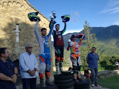 Podi de la categoria sènior del 2n Mototerra Alt Urgell (Foto: David Guardiola)