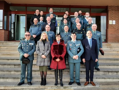 Visita de María Gámez a la Comandància de la Guàrdia Civil de Lleida